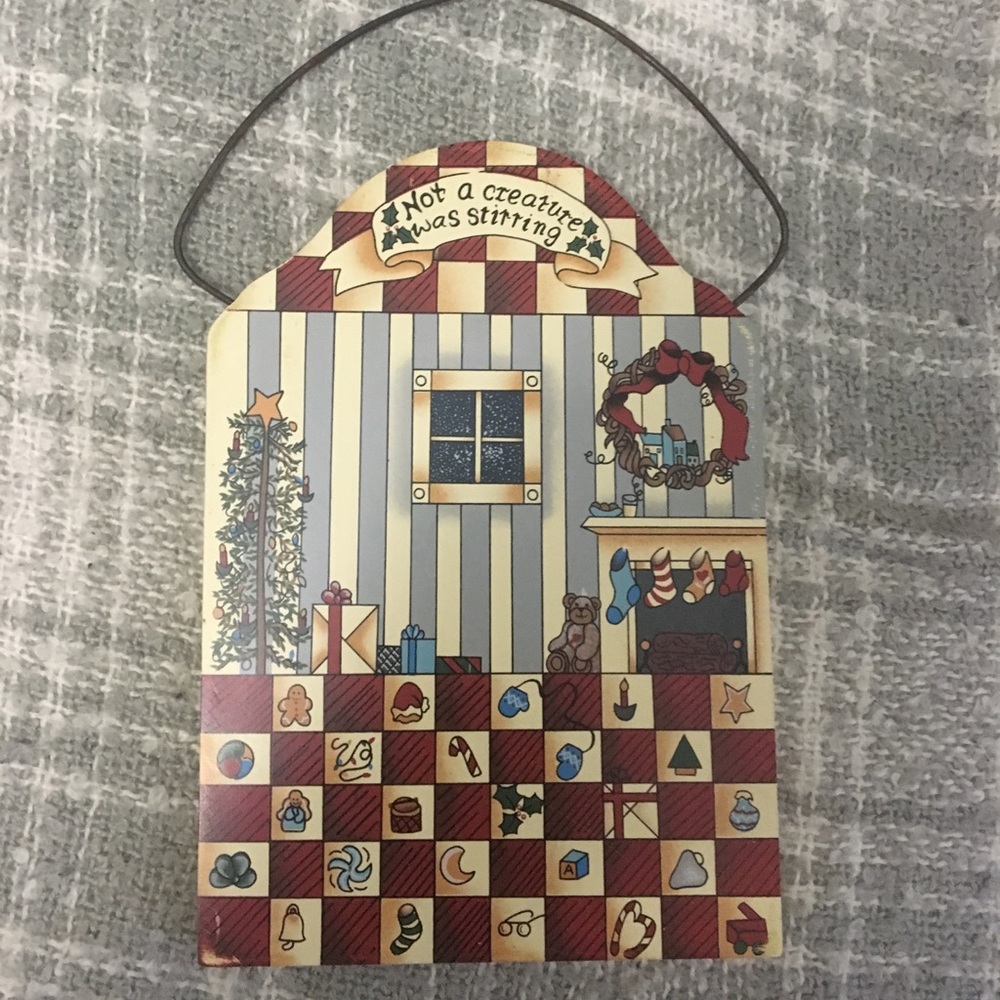 Vintage holiday wall hanging